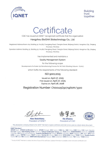 CQC国际认证联盟证书